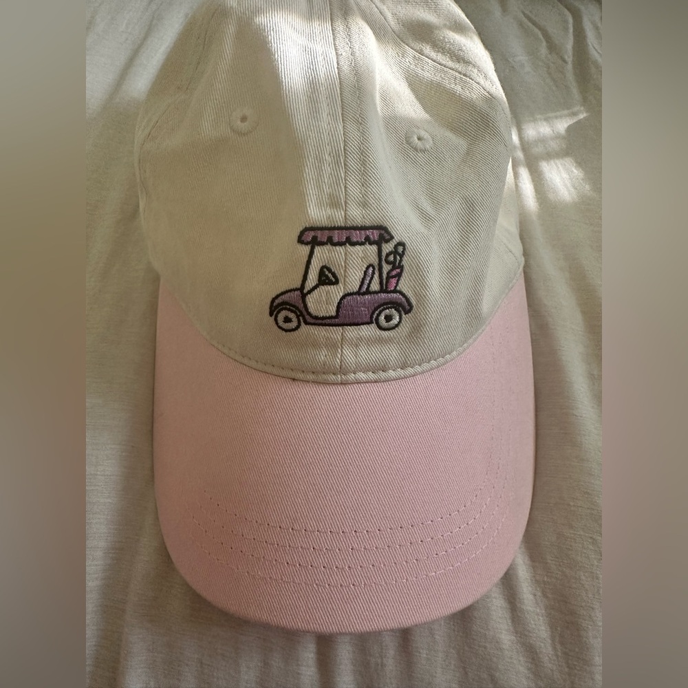 Golf hat pink and white